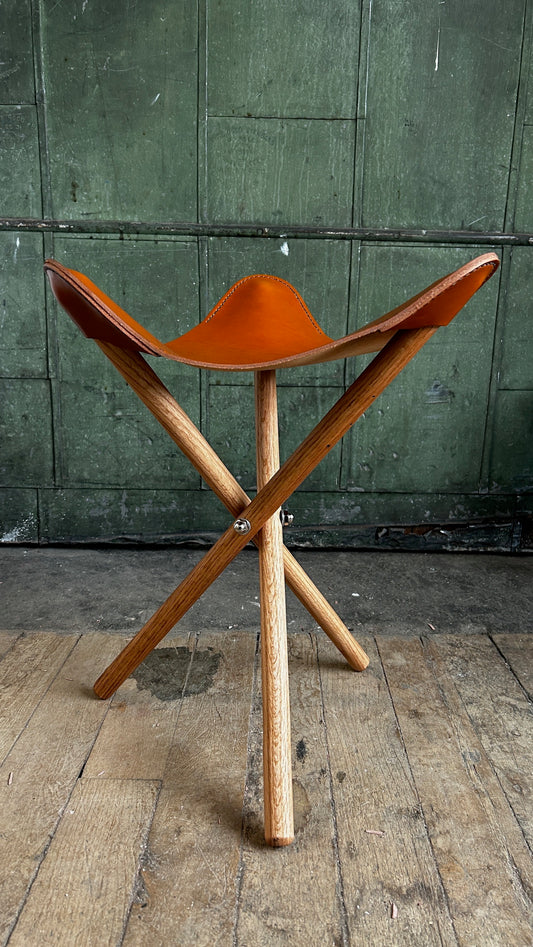 Leather Stool (5h)