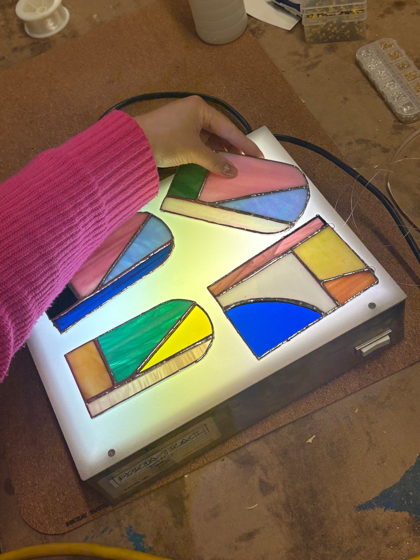 Stained glasses illuminated